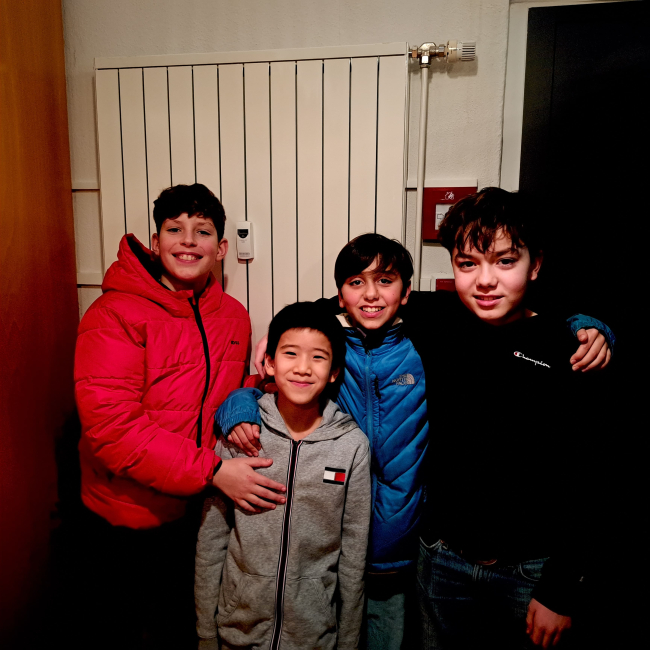 Gmünd 5: Leo Chen, Simon Greul, Emilio Laakmann und Mahdi Plecic